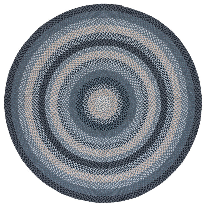 SAFAVIEH Braided BRD651H Handwoven Dark Grey / Blue Rug Image 4