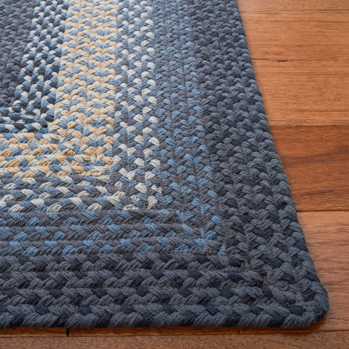 SAFAVIEH Braided BRD651H Handwoven Dark Grey / Blue Rug Image 7