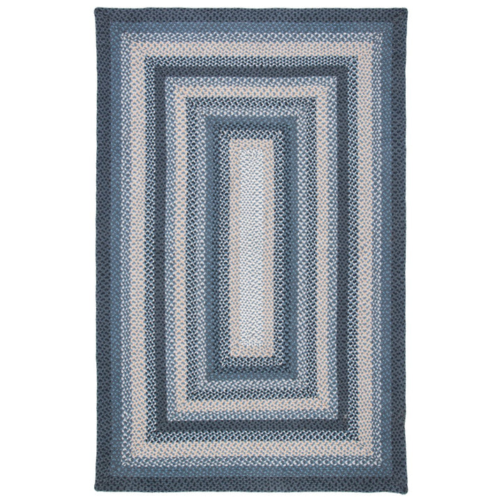 SAFAVIEH Braided BRD651H Handwoven Dark Grey / Blue Rug Image 1