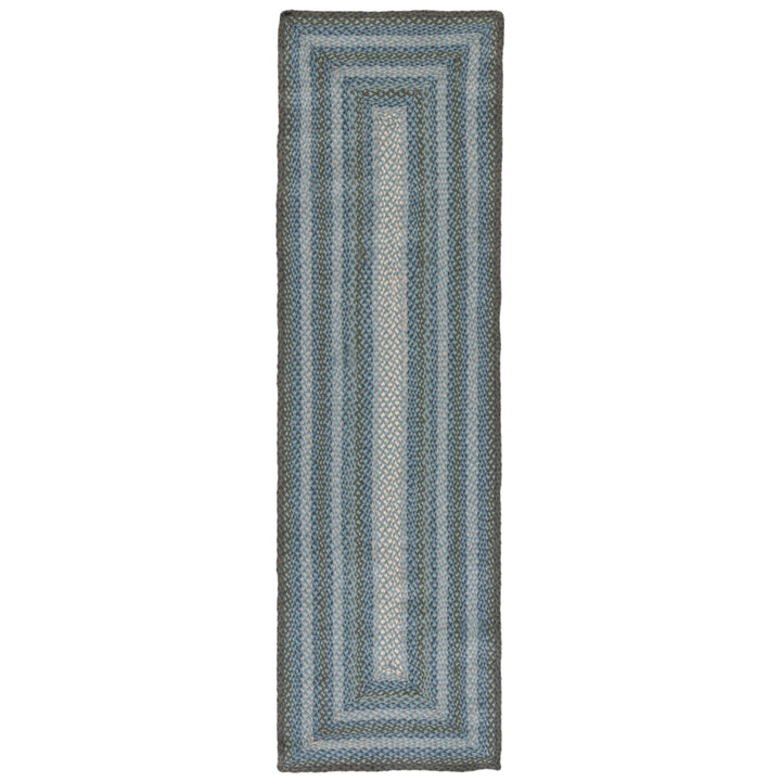 SAFAVIEH Braided BRD652M Handwoven Light Blue /Green Rug Image 2