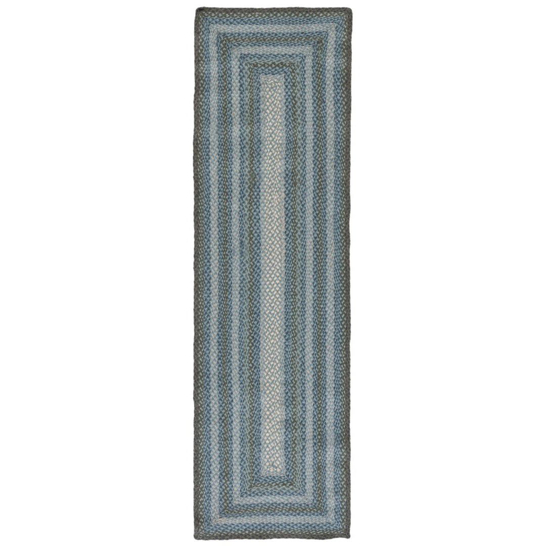 SAFAVIEH Braided BRD652M Handwoven Light Blue /Green Rug Image 1