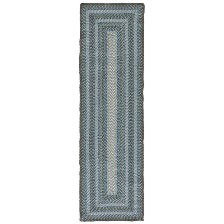 SAFAVIEH Braided BRD652M Handwoven Light Blue /Green Rug Image 1