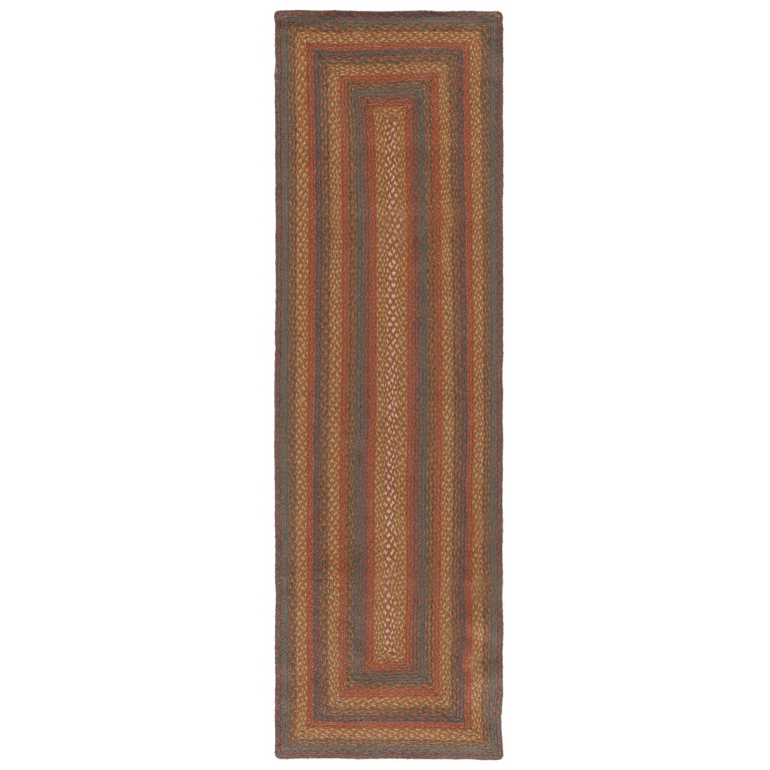 SAFAVIEH Braided BRD652P Handwoven Green / Rust Rug Image 5