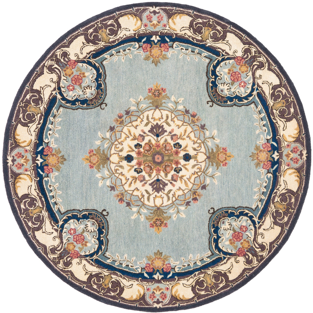 SAFAVIEH Bergama BRG141A Handmade Light Blue / Ivory Rug Image 3