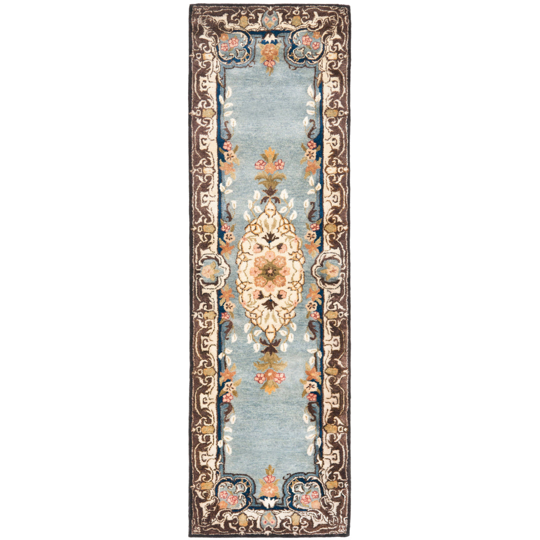 SAFAVIEH Bergama BRG141A Handmade Light Blue / Ivory Rug Image 4