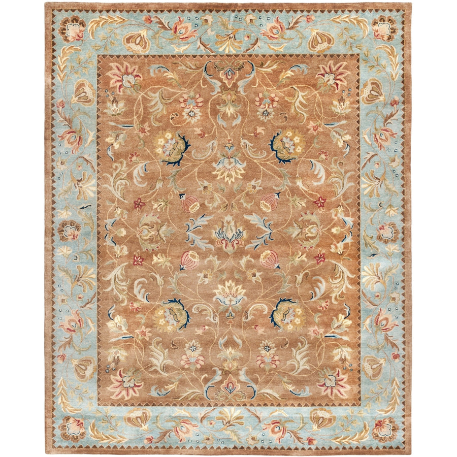 SAFAVIEH Bergama BRG161A Handmade Brown / Blue Rug Image 1