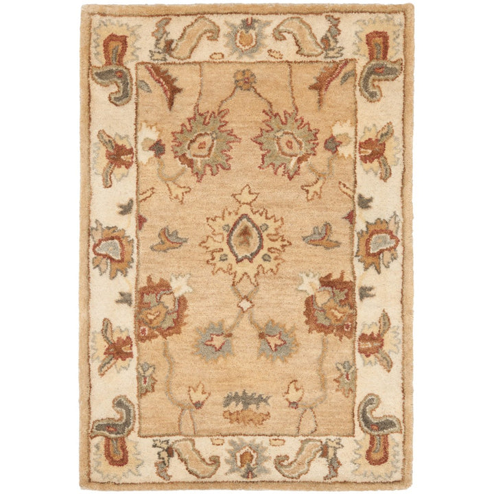 SAFAVIEH Bergama BRG136A Handmade Taupe / Ivory Rug Image 1