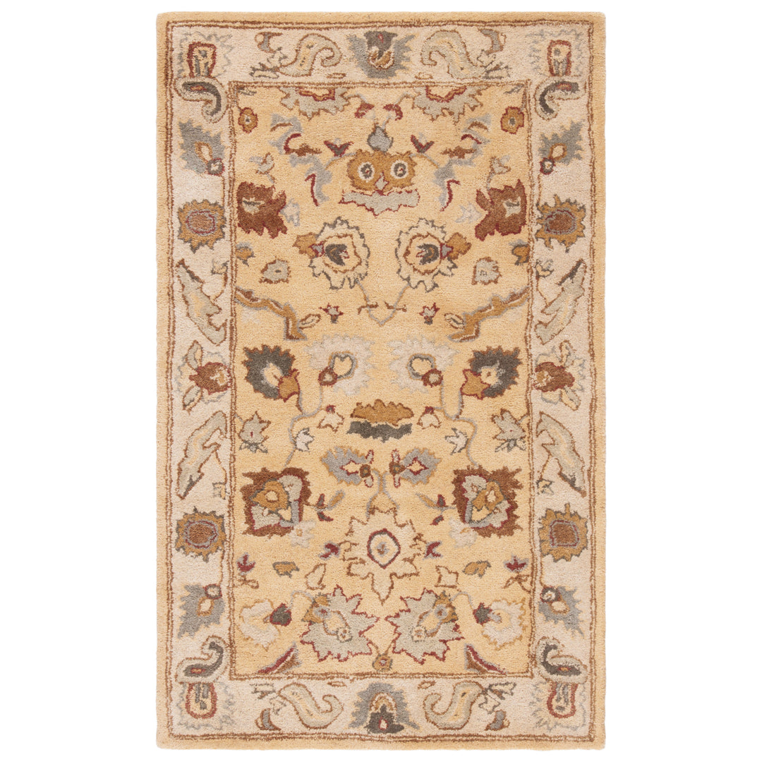 SAFAVIEH Bergama BRG136A Handmade Taupe / Ivory Rug Image 9