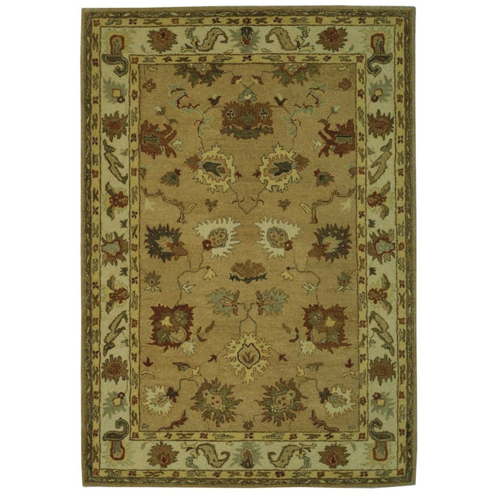 SAFAVIEH Bergama BRG136A Handmade Taupe / Ivory Rug Image 10