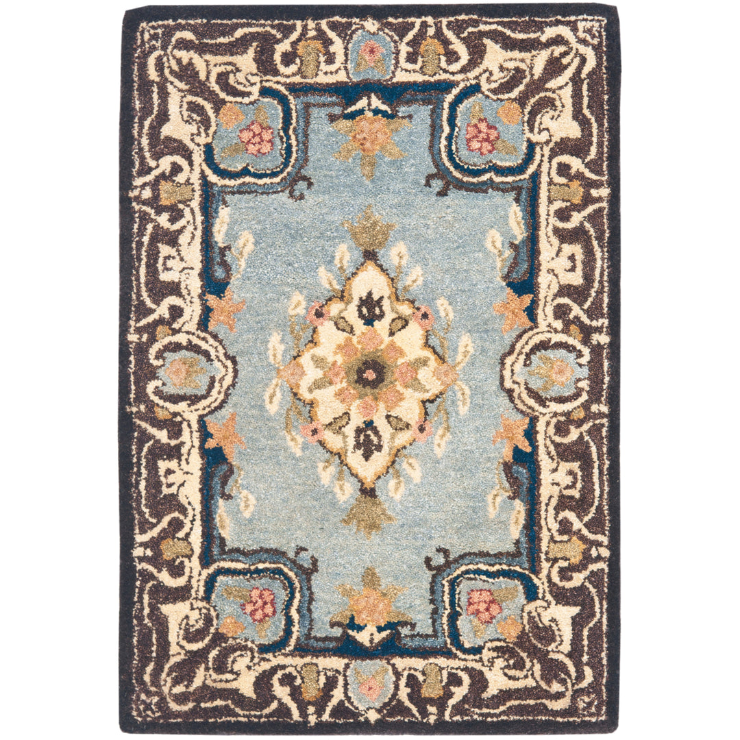 SAFAVIEH Bergama BRG141A Handmade Light Blue / Ivory Rug Image 8