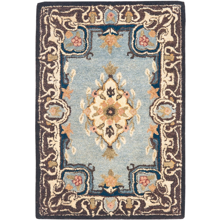 SAFAVIEH Bergama BRG141A Handmade Light Blue / Ivory Rug Image 1