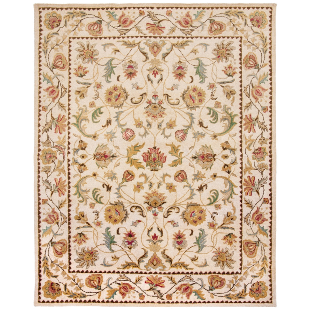 SAFAVIEH Bergama BRG161B Handmade Ivory / Ivory Rug Image 1