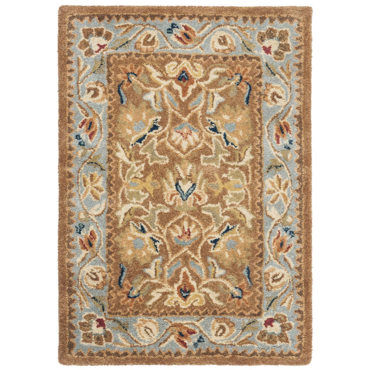 SAFAVIEH Bergama BRG161A Handmade Brown / Blue Rug Image 1