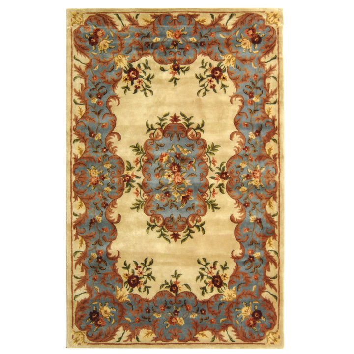 SAFAVIEH BRG166A Bergama Ivory / Light Blue Image 5