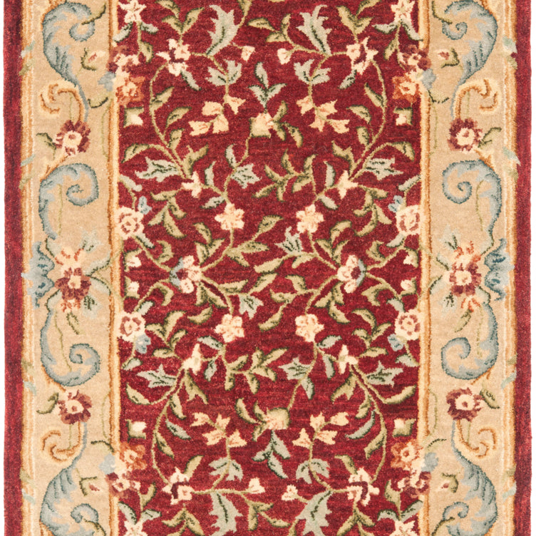 SAFAVIEH Bergama BRG164A Handmade Red / Dark Beige Rug Image 9