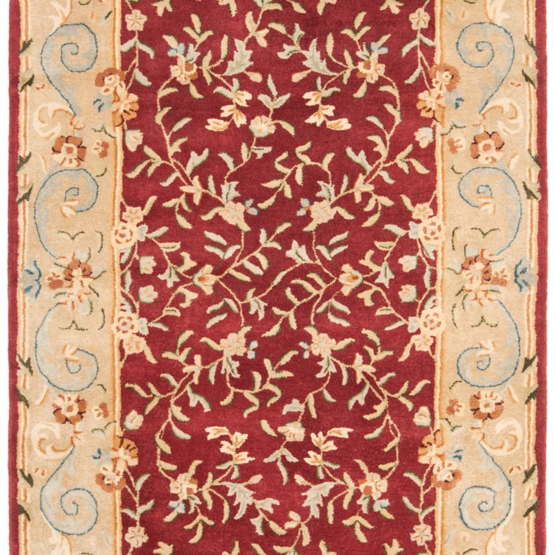 SAFAVIEH Bergama BRG164A Handmade Red / Dark Beige Rug Image 1