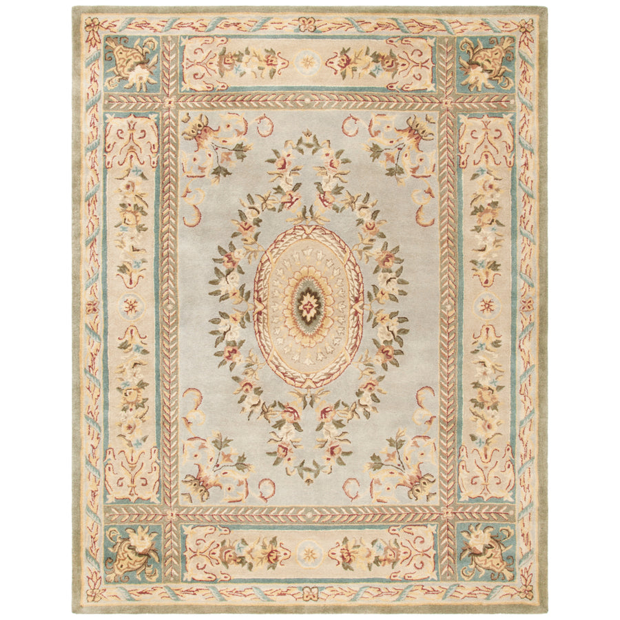 SAFAVIEH Bergama BRG174A Handmade Light Blue / Ivory Rug Image 1