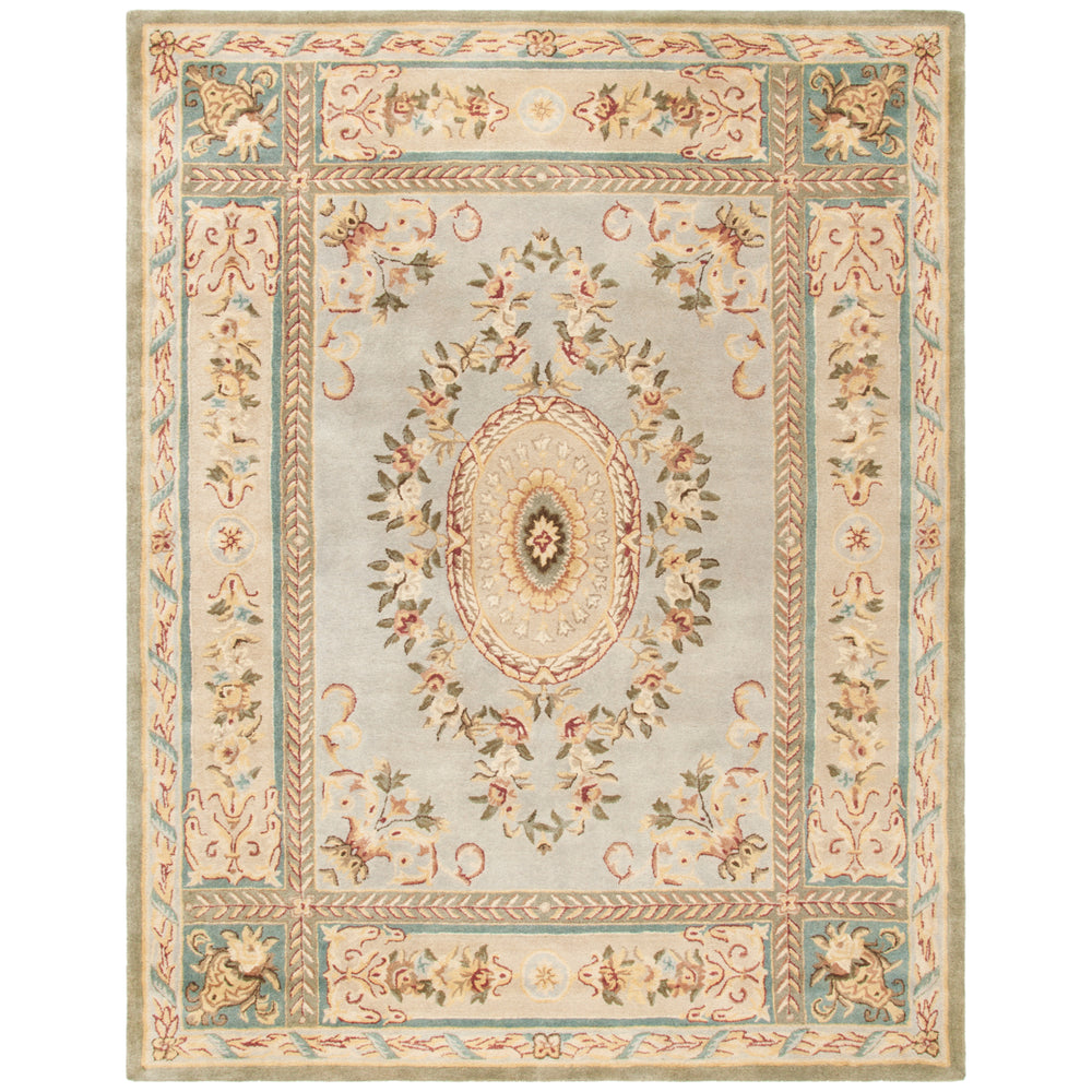 SAFAVIEH Bergama BRG174A Handmade Light Blue / Ivory Rug Image 2