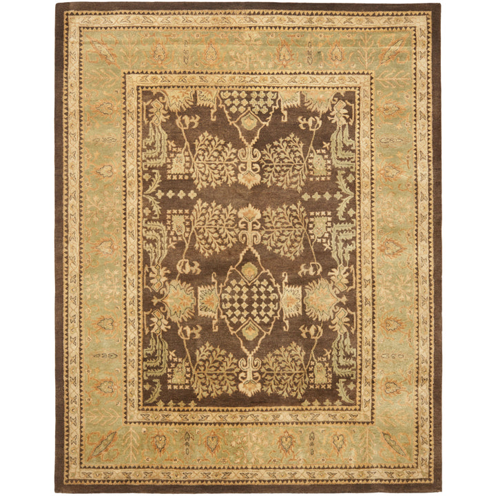 SAFAVIEH Bergama BRG190B Handmade Brown / Green Rug Image 1