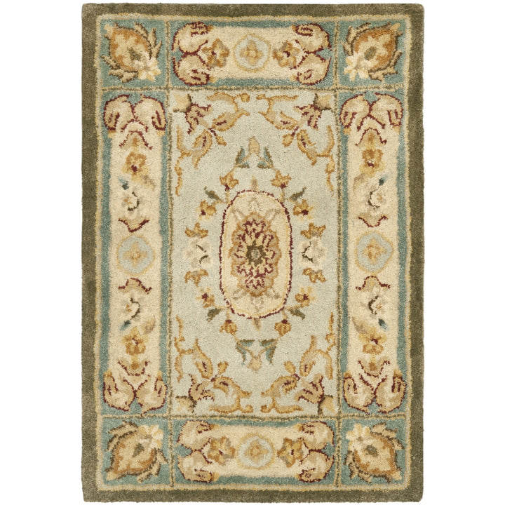 SAFAVIEH Bergama BRG174A Handmade Light Blue / Ivory Rug Image 3