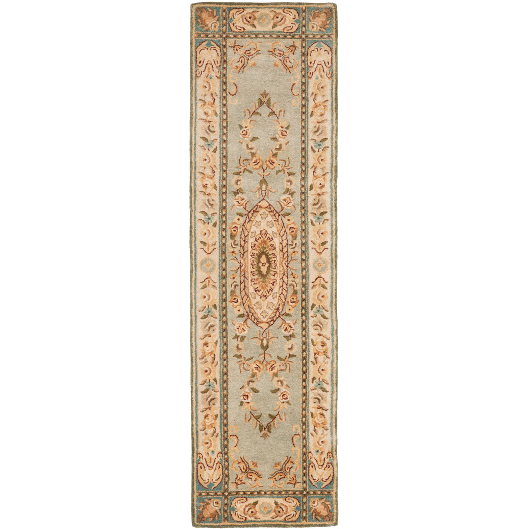 SAFAVIEH Bergama BRG174A Handmade Light Blue / Ivory Rug Image 4