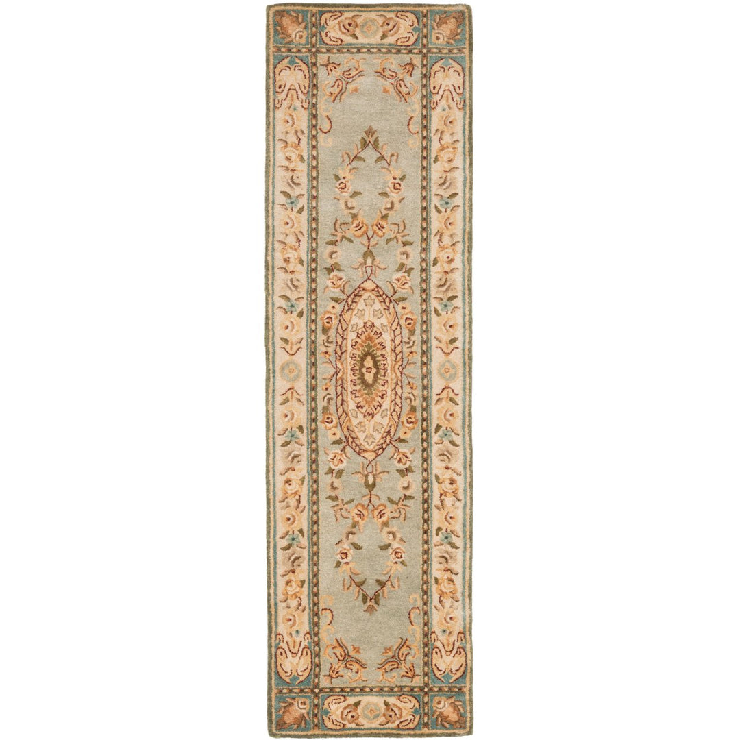 SAFAVIEH Bergama BRG174A Handmade Light Blue / Ivory Rug Image 1