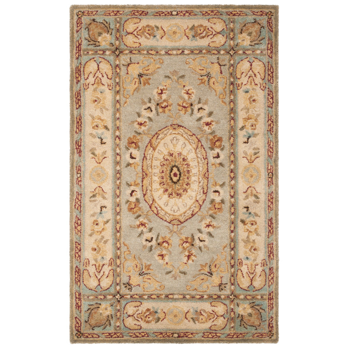 SAFAVIEH Bergama BRG174A Handmade Light Blue / Ivory Rug Image 5