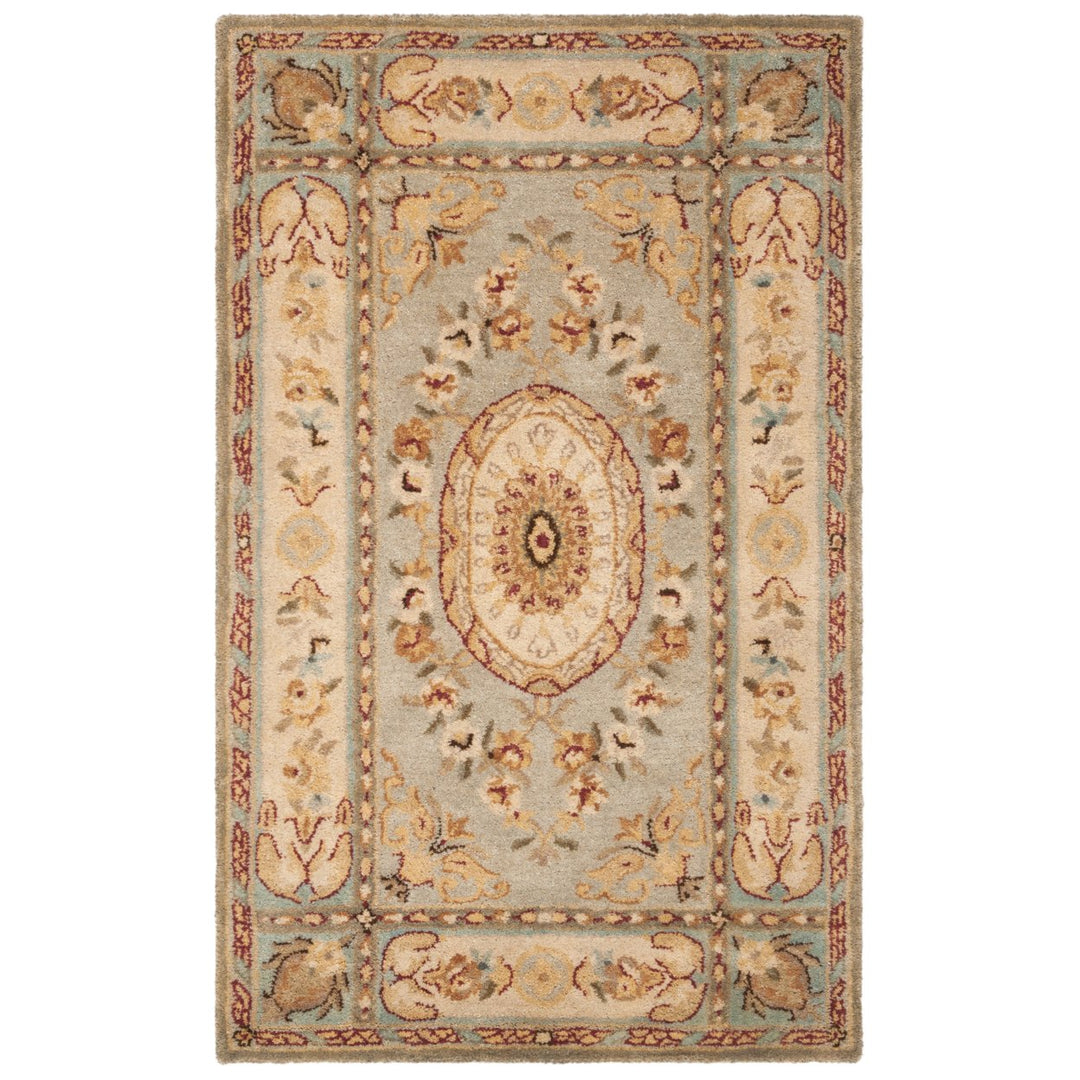 SAFAVIEH Bergama BRG174A Handmade Light Blue / Ivory Rug Image 1