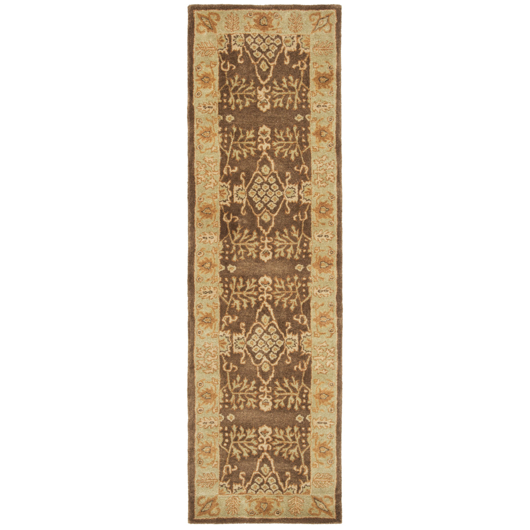 SAFAVIEH Bergama BRG190B Handmade Brown / Green Rug Image 4