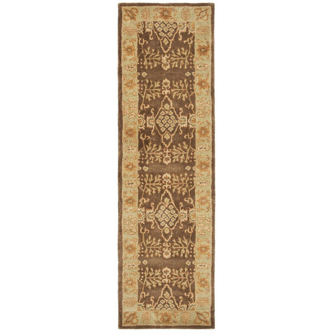 SAFAVIEH Bergama BRG190B Handmade Brown / Green Rug Image 1