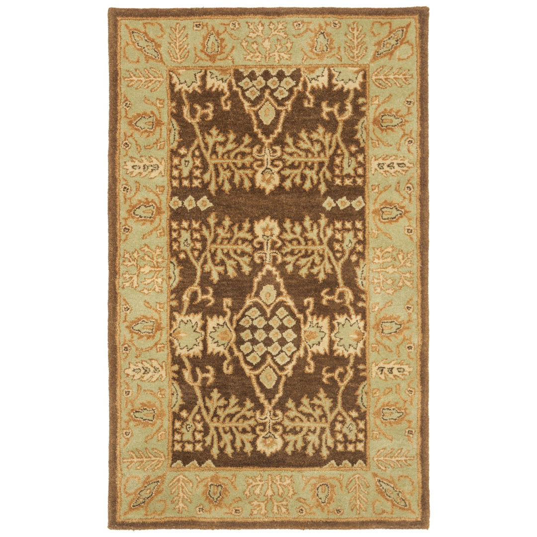 SAFAVIEH Bergama BRG190B Handmade Brown / Green Rug Image 5