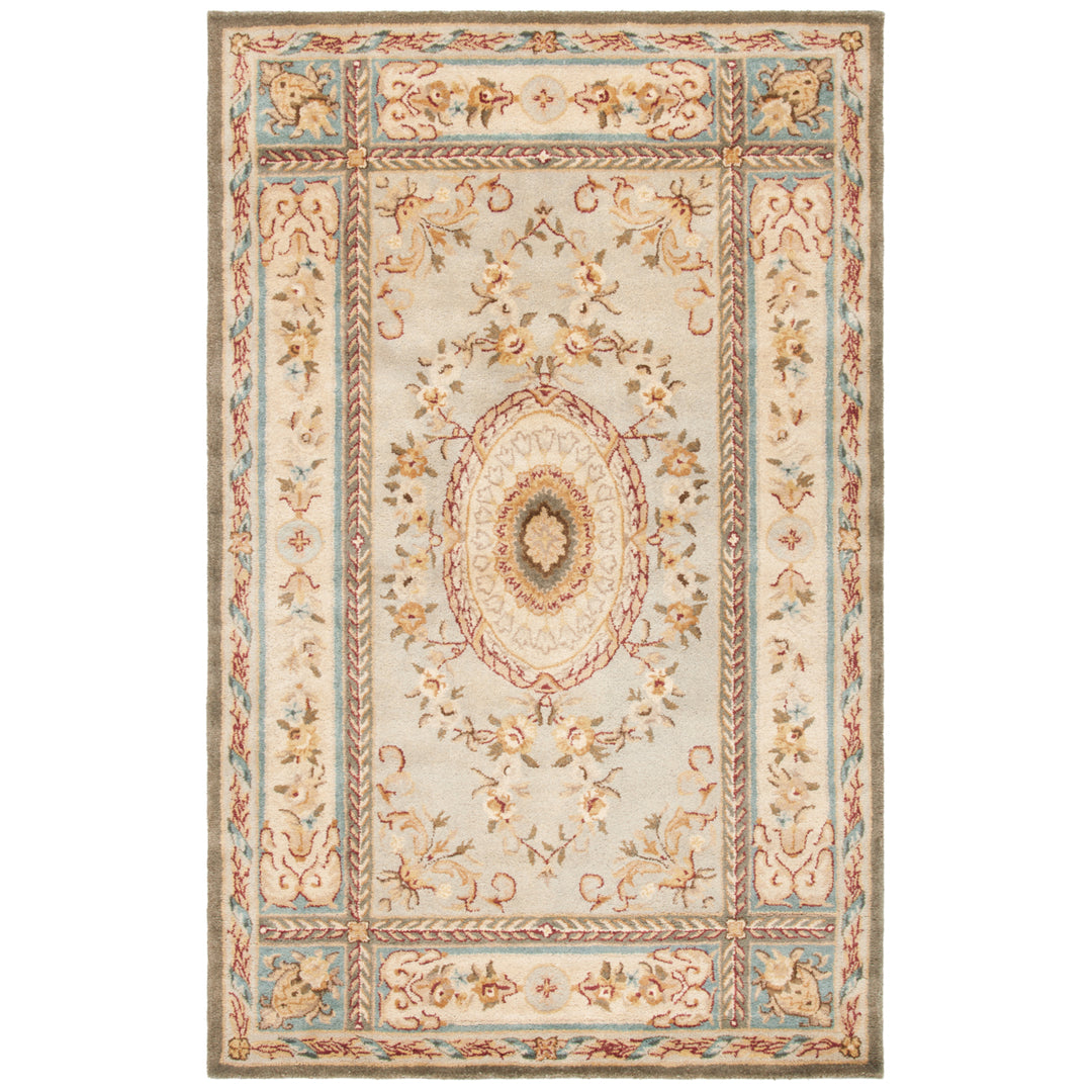 SAFAVIEH Bergama BRG174A Handmade Light Blue / Ivory Rug Image 8