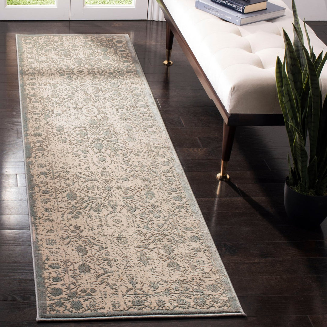 SAFAVIEH Brilliance Collection BRL502A Cream / Sage Rug Image 2