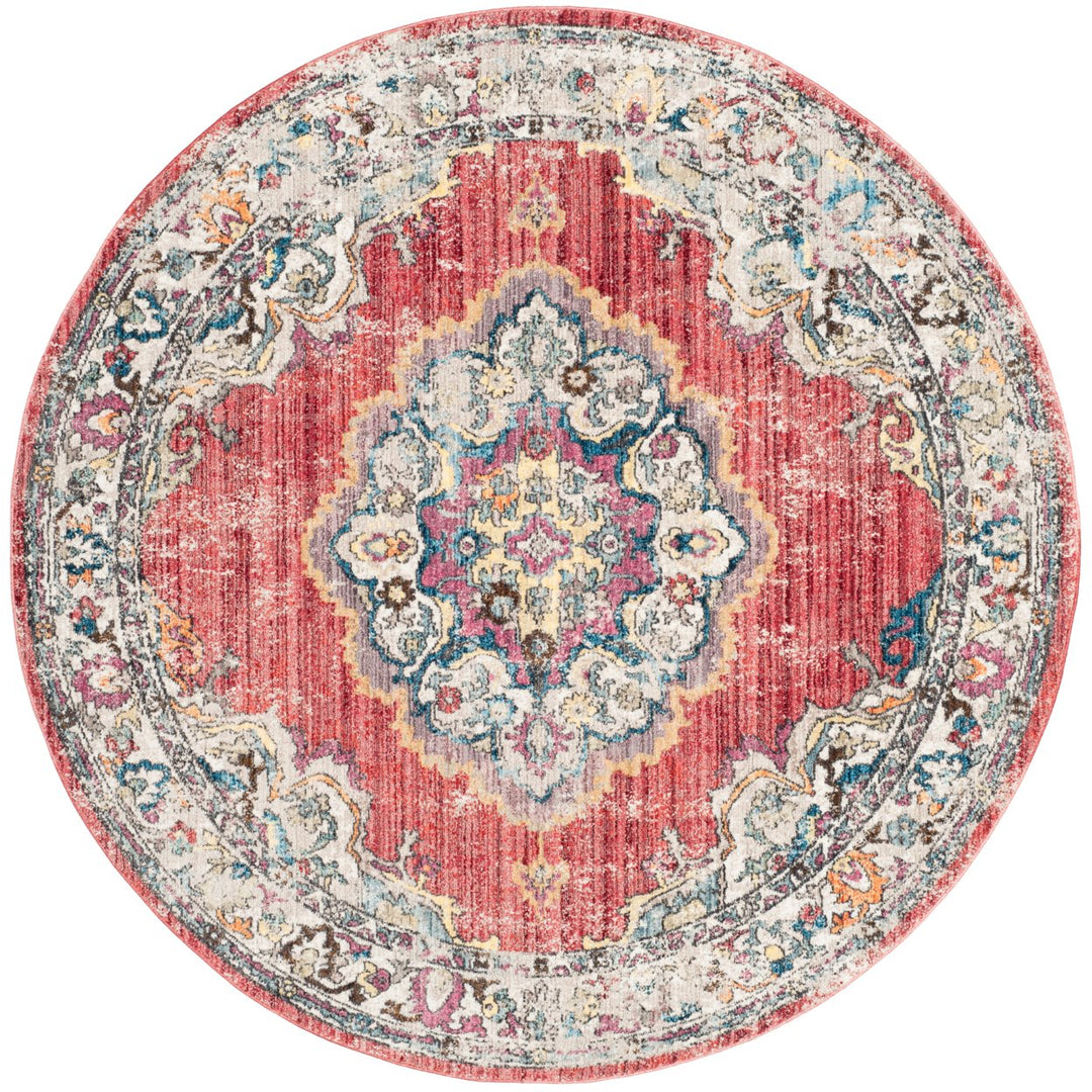 SAFAVIEH Bristol Collection BTL343B Rose / Light Grey Rug Image 4