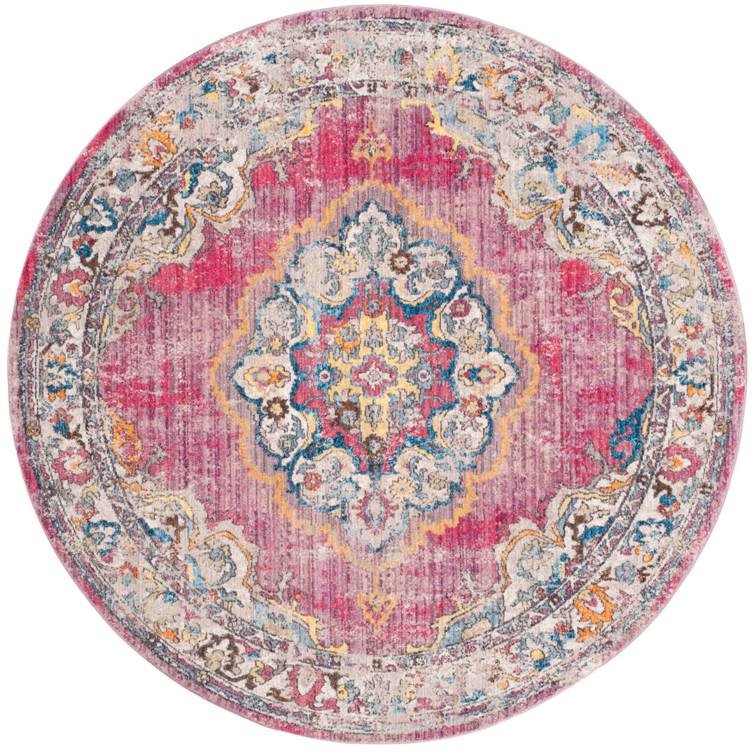 SAFAVIEH Bristol BTL343R Fuchsia / Light Grey Rug Image 4