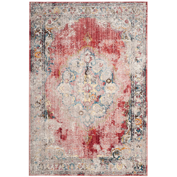 SAFAVIEH Bristol Collection BTL343B Rose / Light Grey Rug Image 10