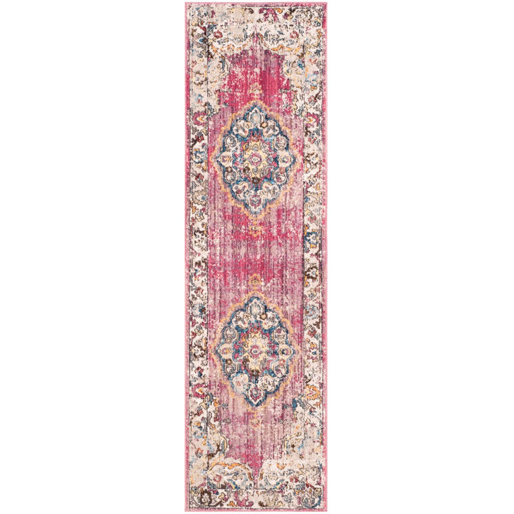 SAFAVIEH Bristol BTL343R Fuchsia / Light Grey Rug Image 1