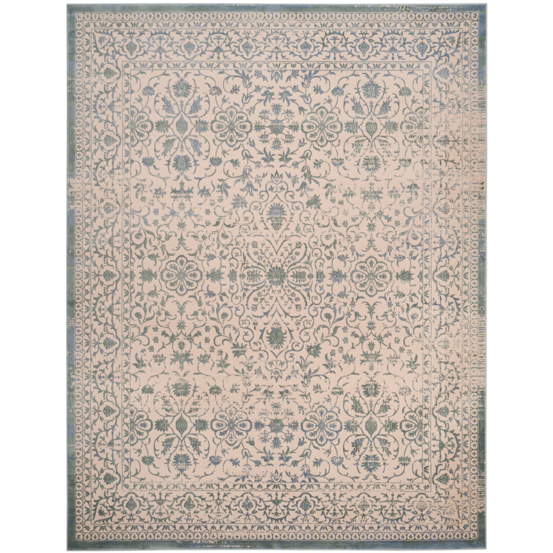 SAFAVIEH Brilliance Collection BRL504A Cream / Sage Rug Image 1