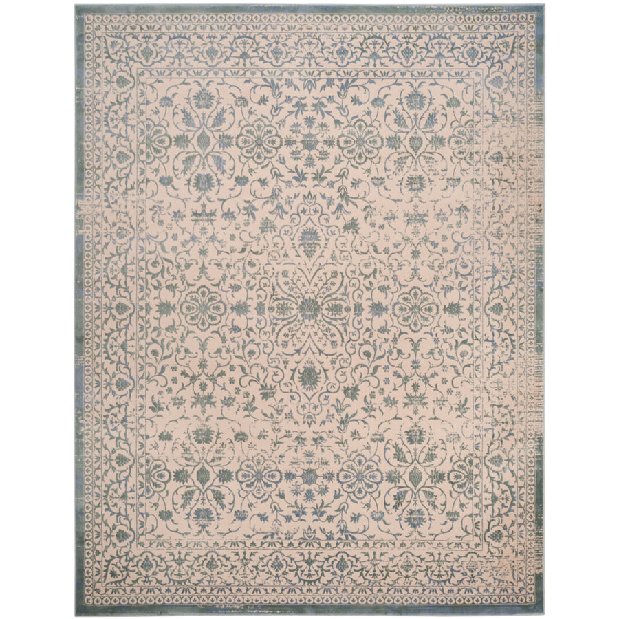 SAFAVIEH Brilliance Collection BRL504A Cream / Sage Rug Image 1