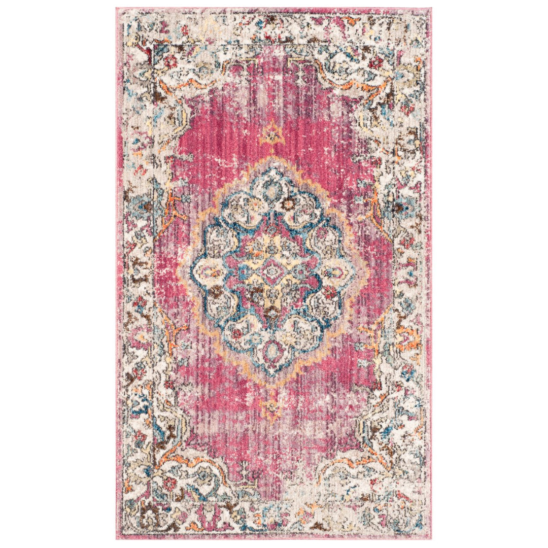 SAFAVIEH Bristol BTL343R Fuchsia / Light Grey Rug Image 8