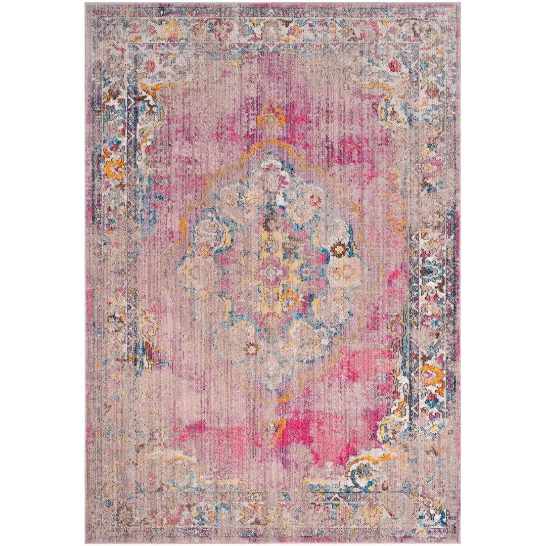 SAFAVIEH Bristol BTL343R Fuchsia / Light Grey Rug Image 9