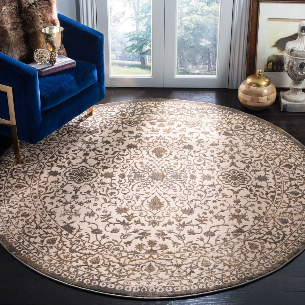 SAFAVIEH Brilliance Collection BRL504D Cream / Bronze Rug Image 2