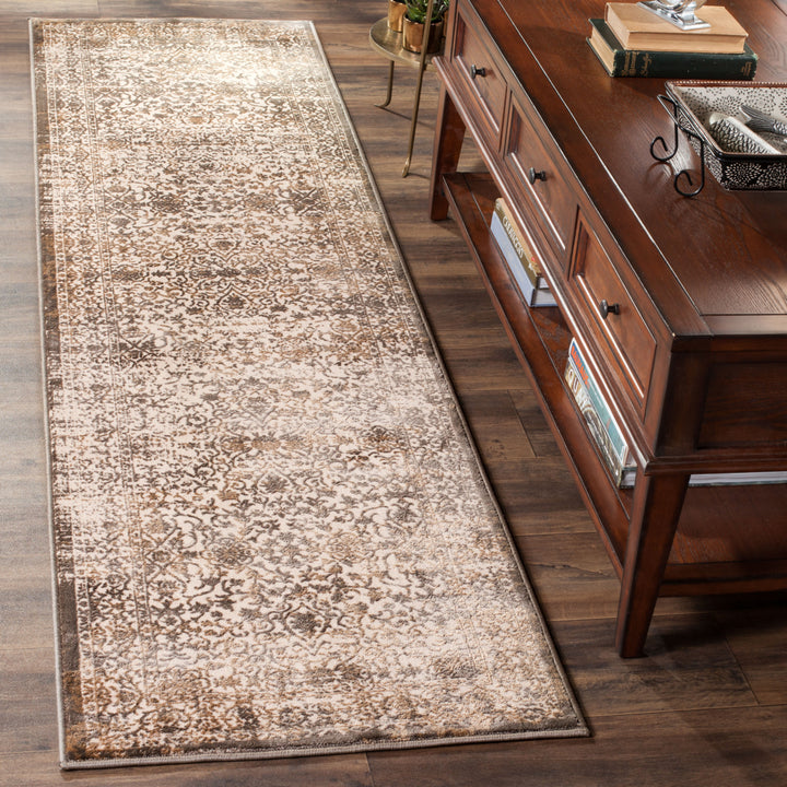 SAFAVIEH Brilliance Collection BRL504D Cream / Bronze Rug Image 3