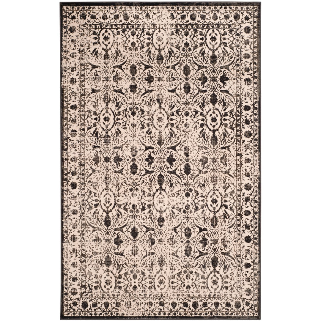 SAFAVIEH Brilliance Collection BRL502C Creme / Black Rug Image 1