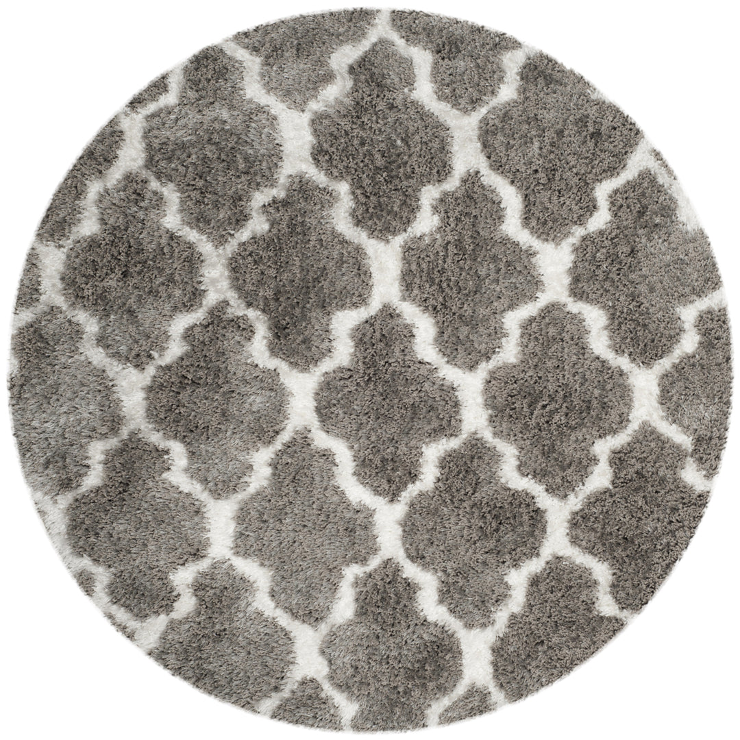 SAFAVIEH Barcelona Shag BSG319B Silver / Ivory Rug Image 4