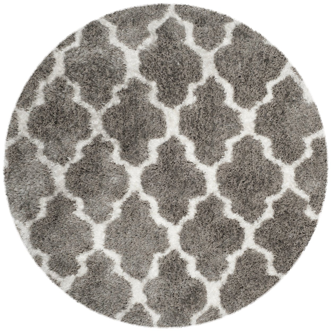 SAFAVIEH Barcelona Shag BSG319B Silver / Ivory Rug Image 1