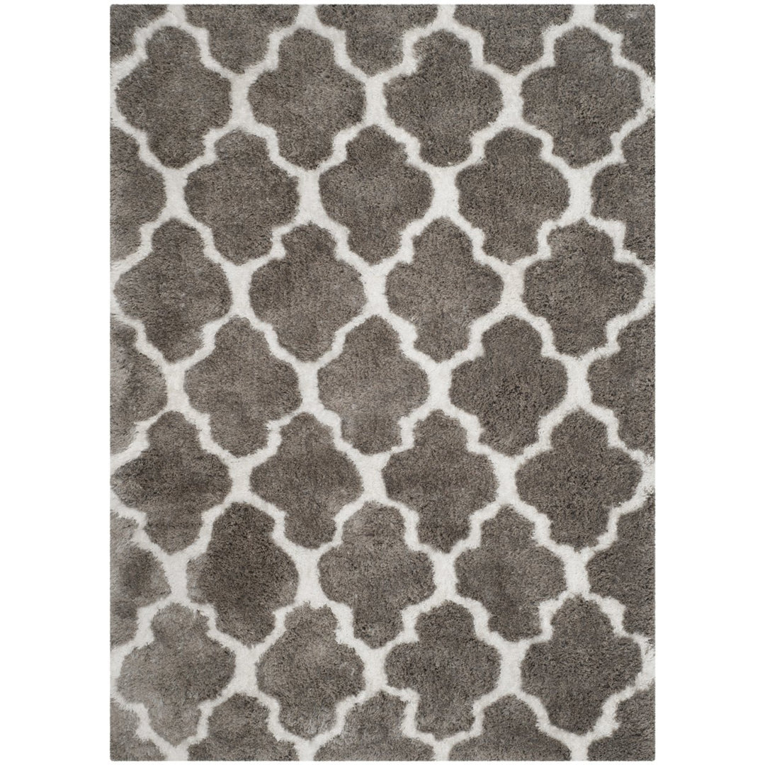 SAFAVIEH Barcelona Shag BSG319B Silver / Ivory Rug Image 1