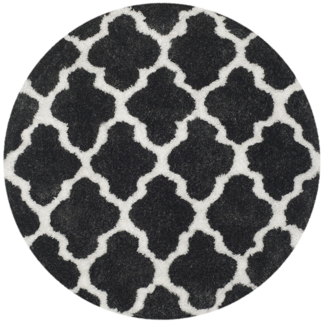 SAFAVIEH Barcelona Shag BSG319D Graphite / Ivory Rug Image 4