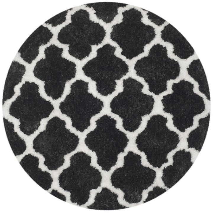 SAFAVIEH Barcelona Shag BSG319D Graphite / Ivory Rug Image 4