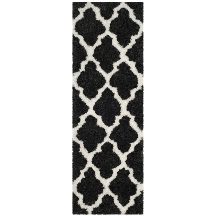 SAFAVIEH Barcelona Shag BSG319D Graphite / Ivory Rug Image 5